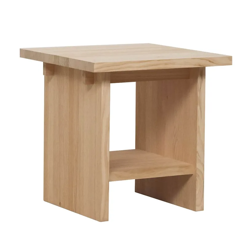 Table d'appoint en pin massif 50 cm Verni