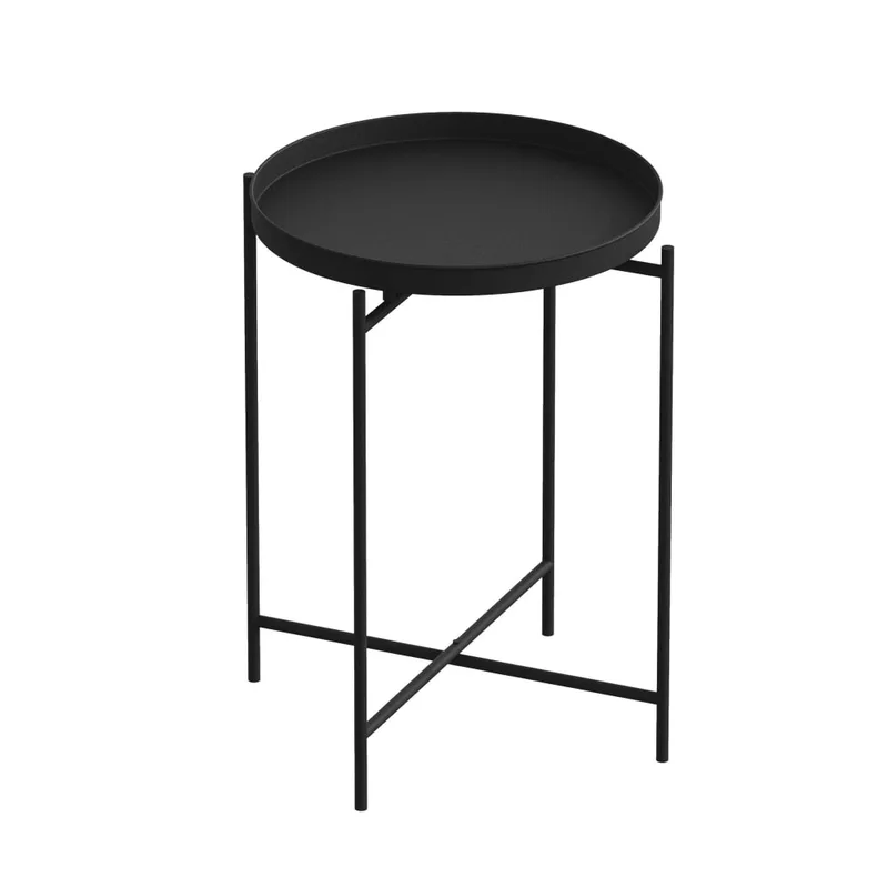 Bout de canapé rond en métal 46cm
