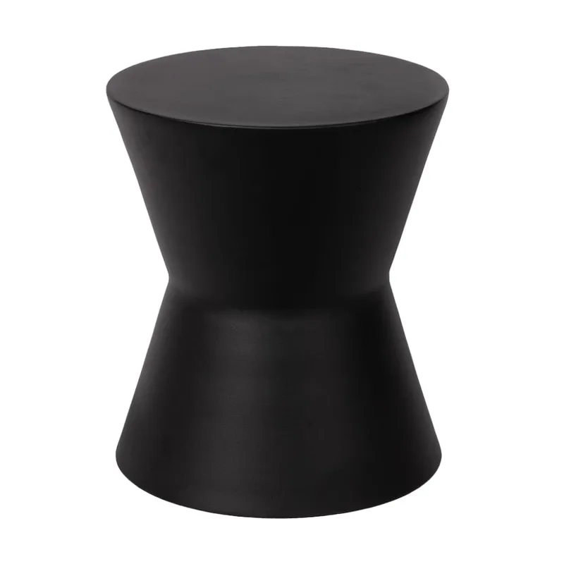 Table d’appoint design en métal noir, Ø 40 cm H 46 cm