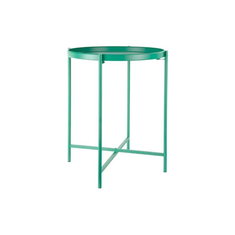 Table d'appoint métal vert 40x40x49cm