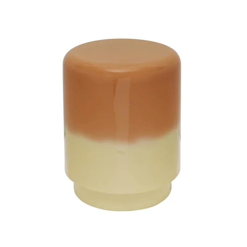 Table d'appoint métal jaune 35x35x45cm
