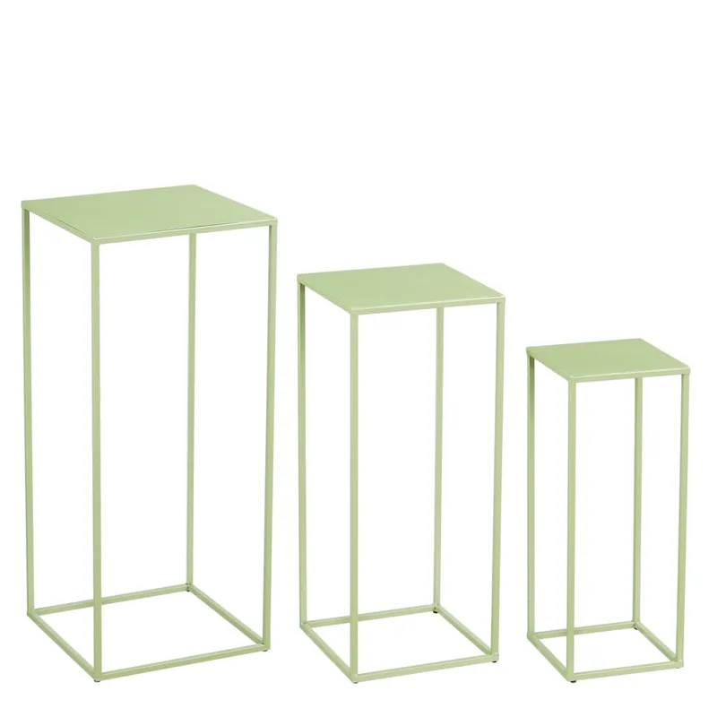 Ensemble de table d'appoint Quinty Vert Fer H70xB30xL30cm