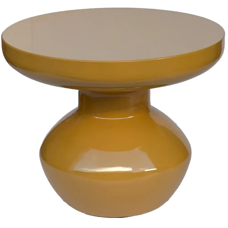 LOU-Table basse d'appoint acier laqué Mustard