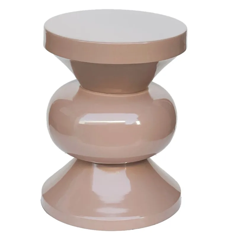 OLA-Table basse d'appoint acier laqué Vintage Pink