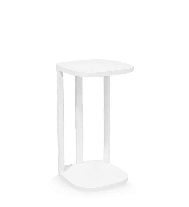 Table d’appoint en bois blanc 36x43x72 cm