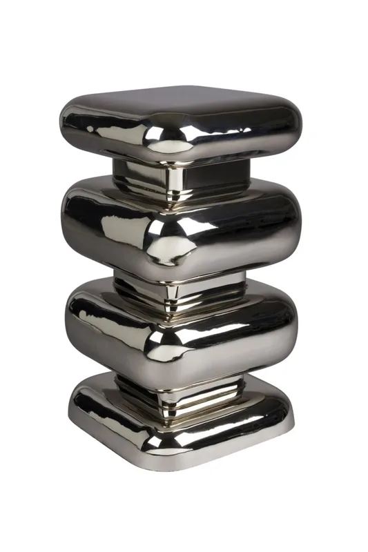 Bout de canapé en métal chrome