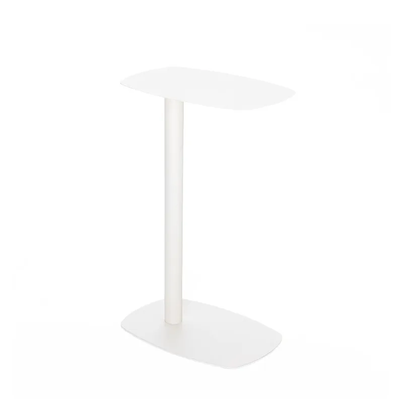 Table d'appoint en métal H66cm - Beige