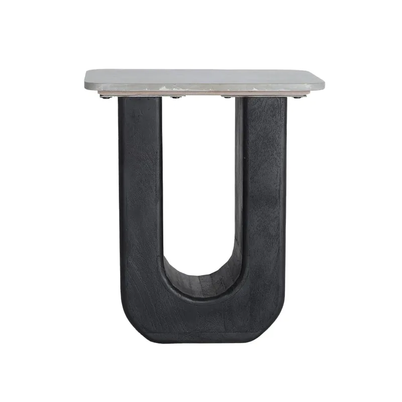 Table basse en bois de mangue noir  en 50x35x58 cm