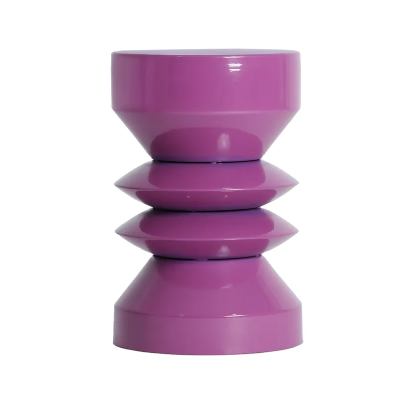 Table basse en fer violet brillant en 26x26x40 cm