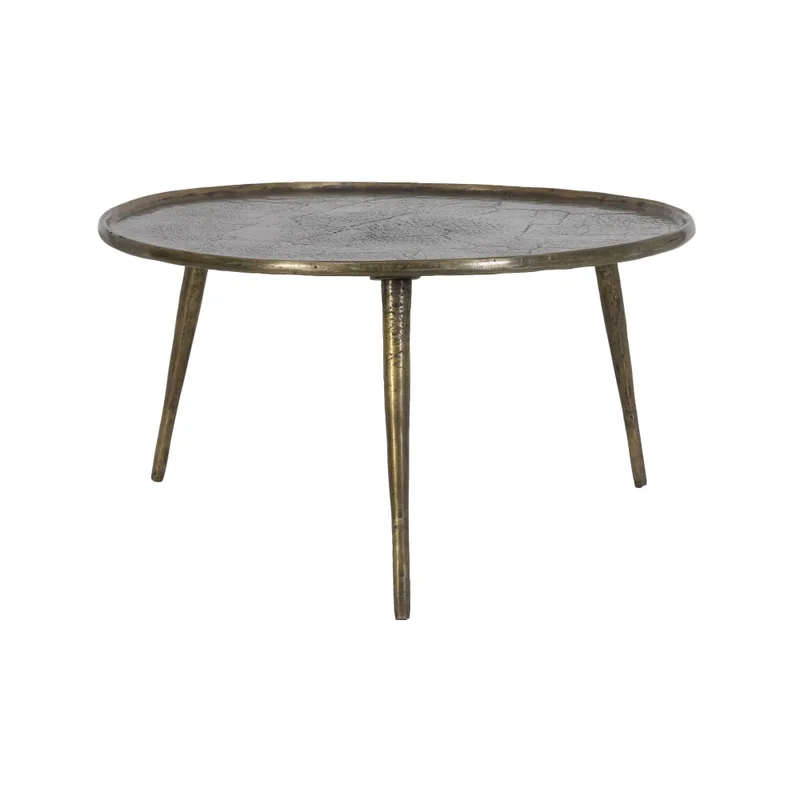 Table d'appoint métal couleur or 67.5x67.5x37cm