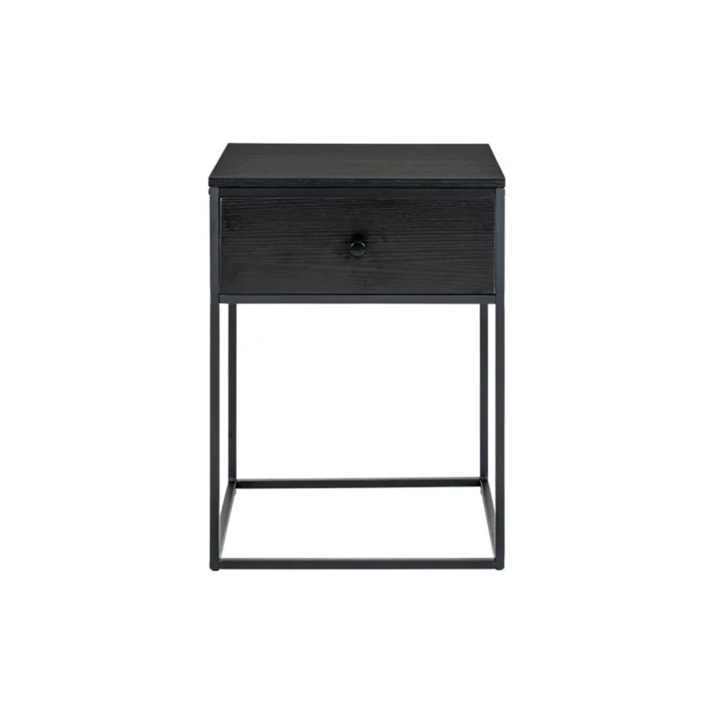 CHIC-Table d'appoint 1 tiroir noire 40x55 cm
