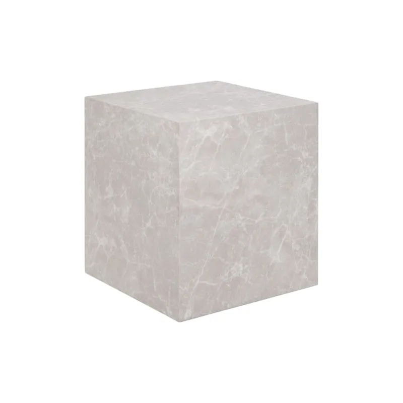 VAST-Table basse décor marbre beige 40x40 cm