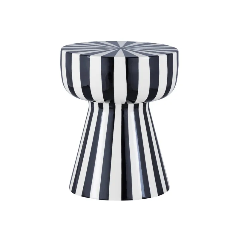 Table d'appoint, bout de canapé acier noir et blanc