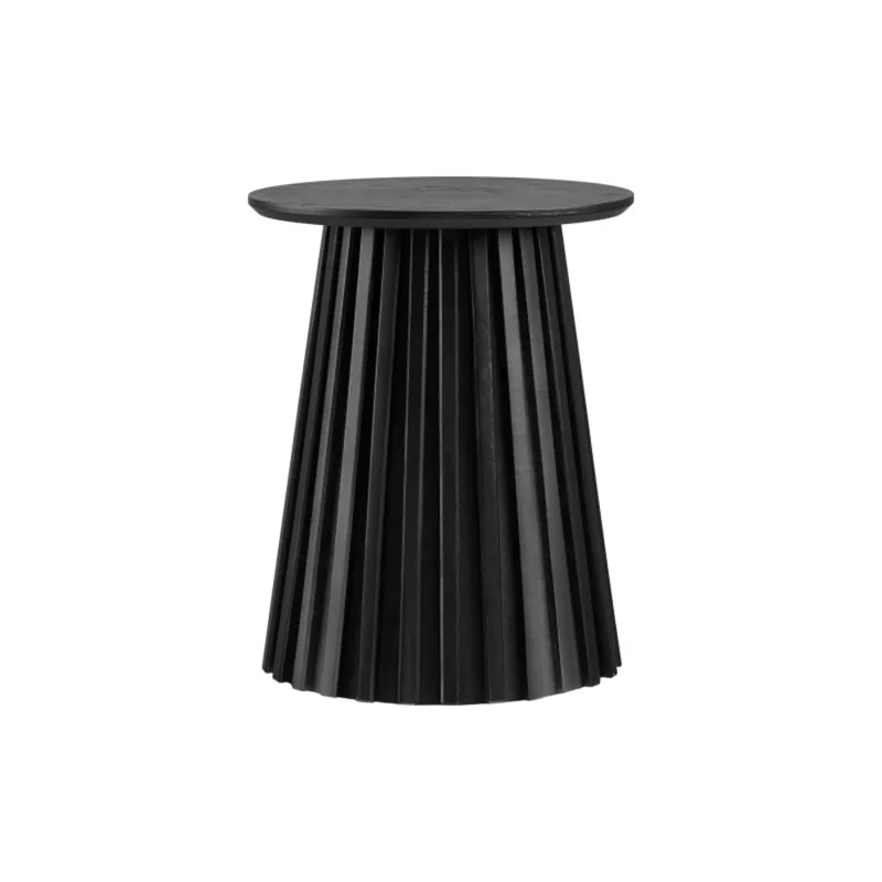 KAIRN-Table d'appoint chêne noir ø40 cm