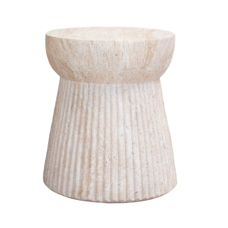 GRAN- Table d'appoint ton pierre en argile fibrée ø37 cm