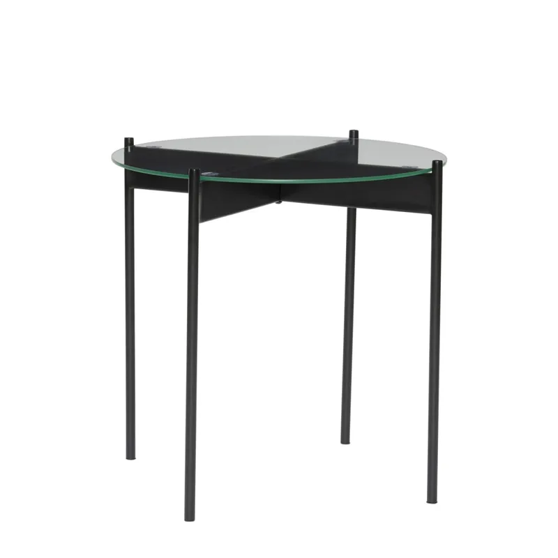 Table d'appoint en verre noir