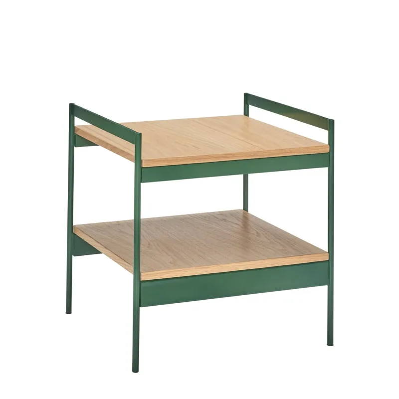 Table d'appoint en métal vert