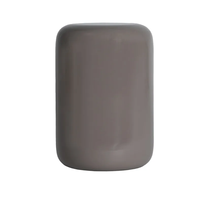 Table basse en fer taupe brillant en 36x36x55 cm