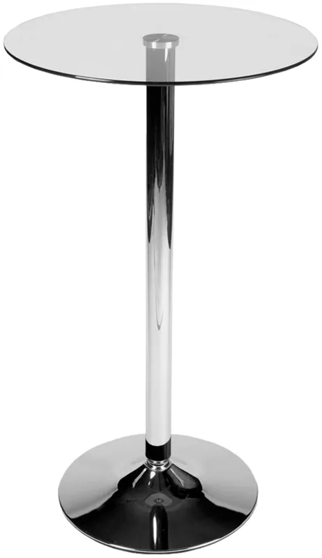 Table haute pour 4 personnes en verre Verre clair