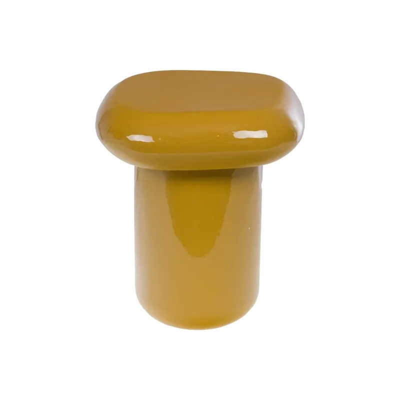 Bout de canapé   moutarde jaune en métal