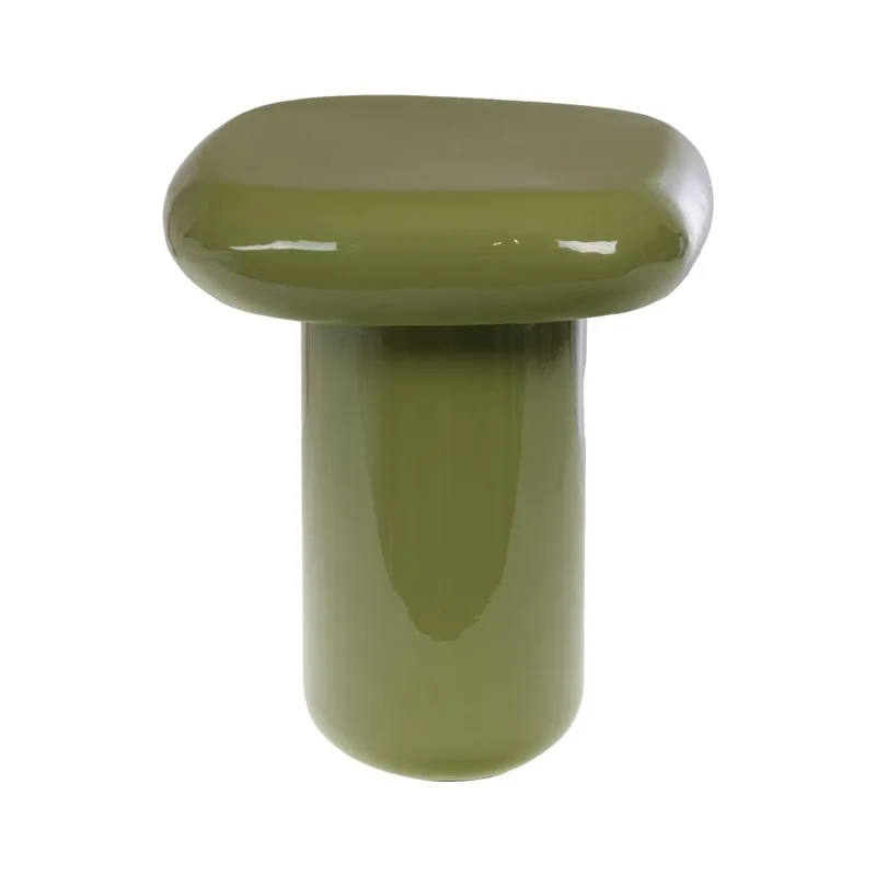 Bout de canapé   kaki vert en métal