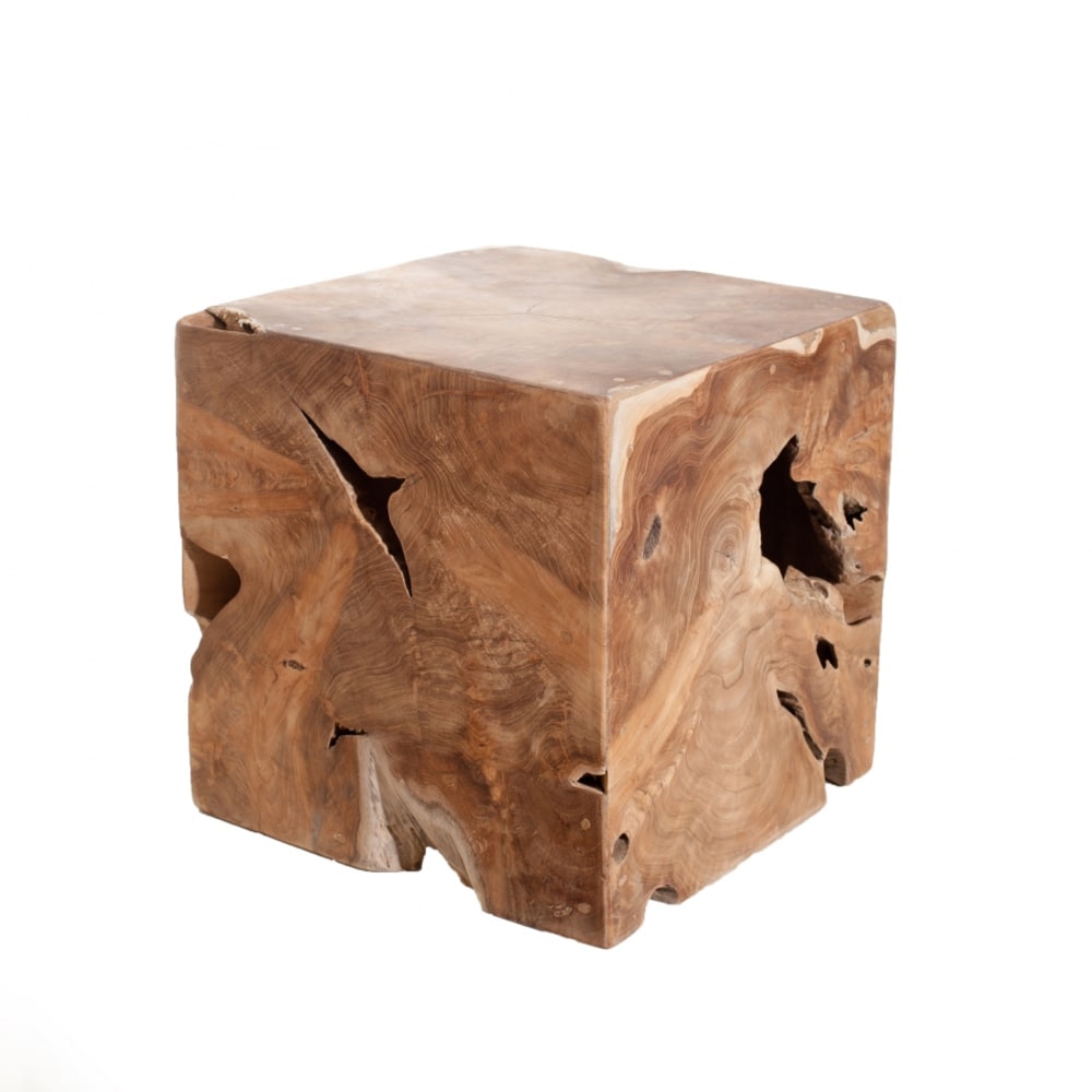 Macabane, table d’appoint en bois massif, photo du marchand