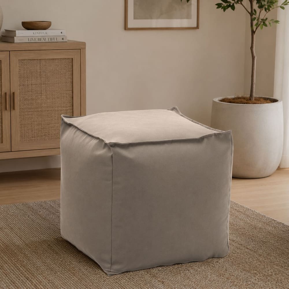 Talamo Italia, pouf en tissu ou velours, photo du marchand