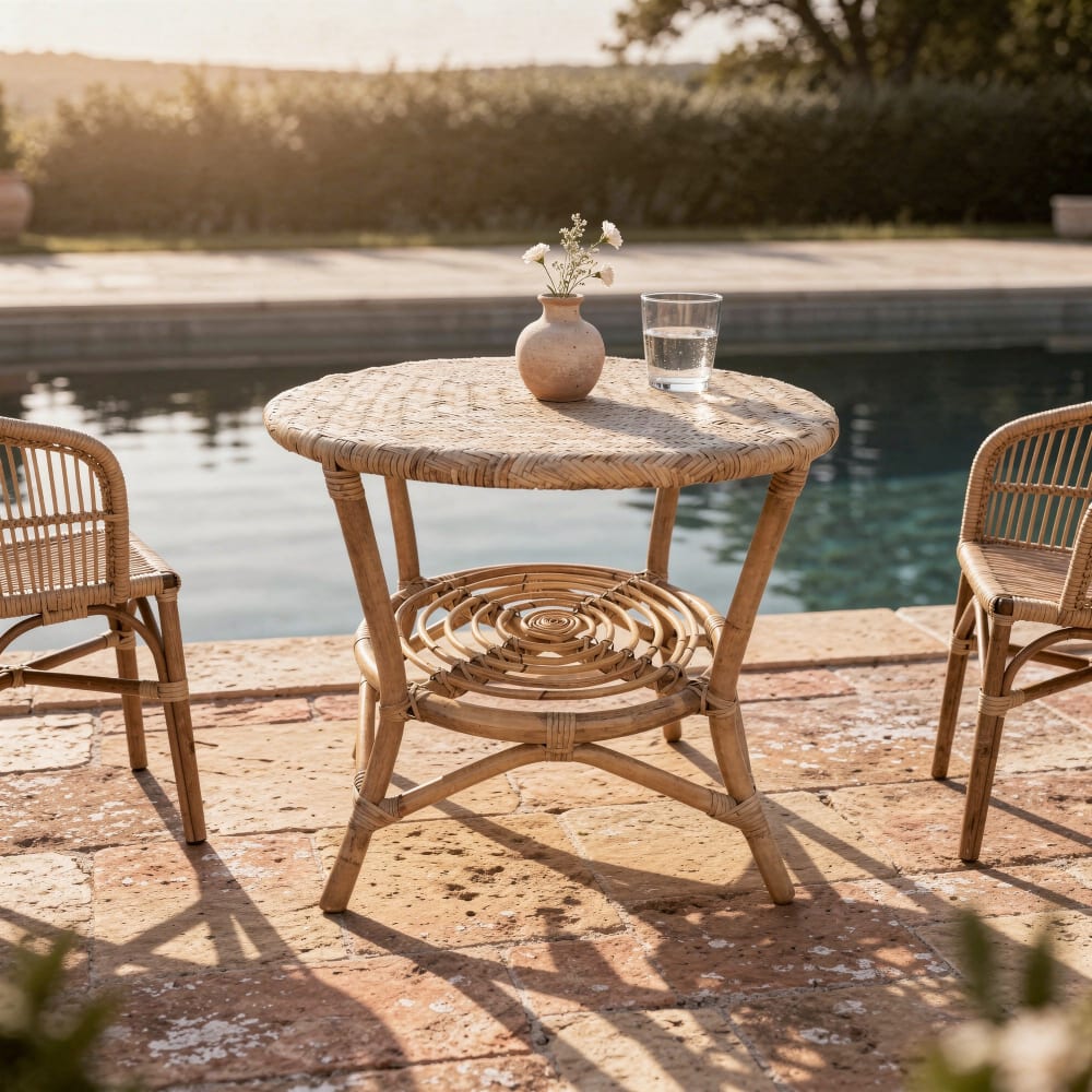Decoclico, table basse en rotin, photo du marchand