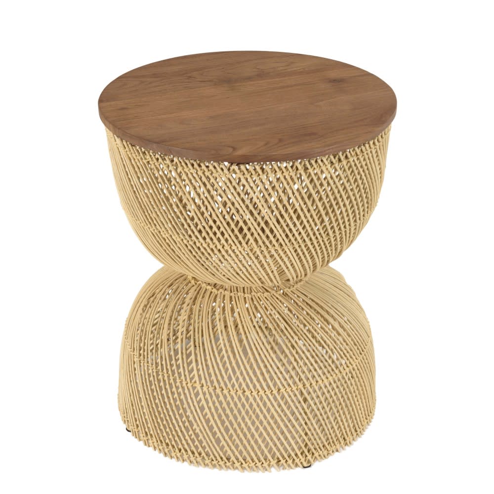 Macabane, table d’appoint en bois massif, photo du marchand