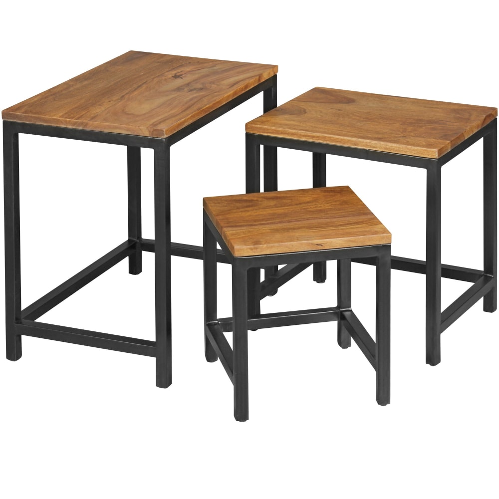 FineBuy, tables gigognes en bois, photo du marchand