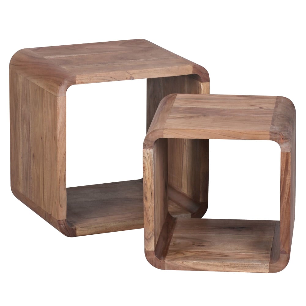 FineBuy, tables gigognes en bois, photo du marchand