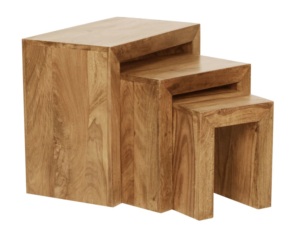 FineBuy, tables gigognes en bois, photo du marchand