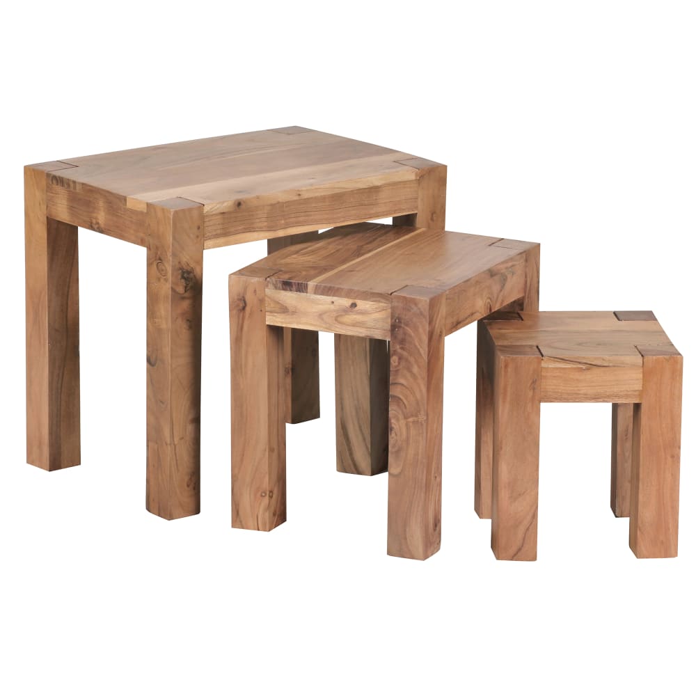 FineBuy, tables gigognes en bois, photo du marchand
