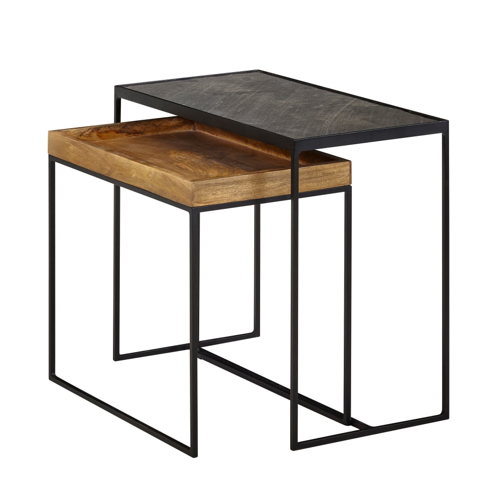 FineBuy, tables gigognes en bois massif, photo du marchand