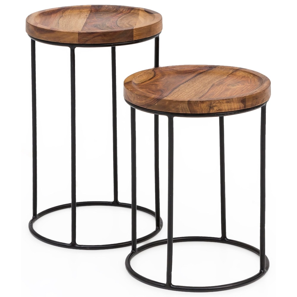 FineBuy, tables gigognes en bois, photo du marchand