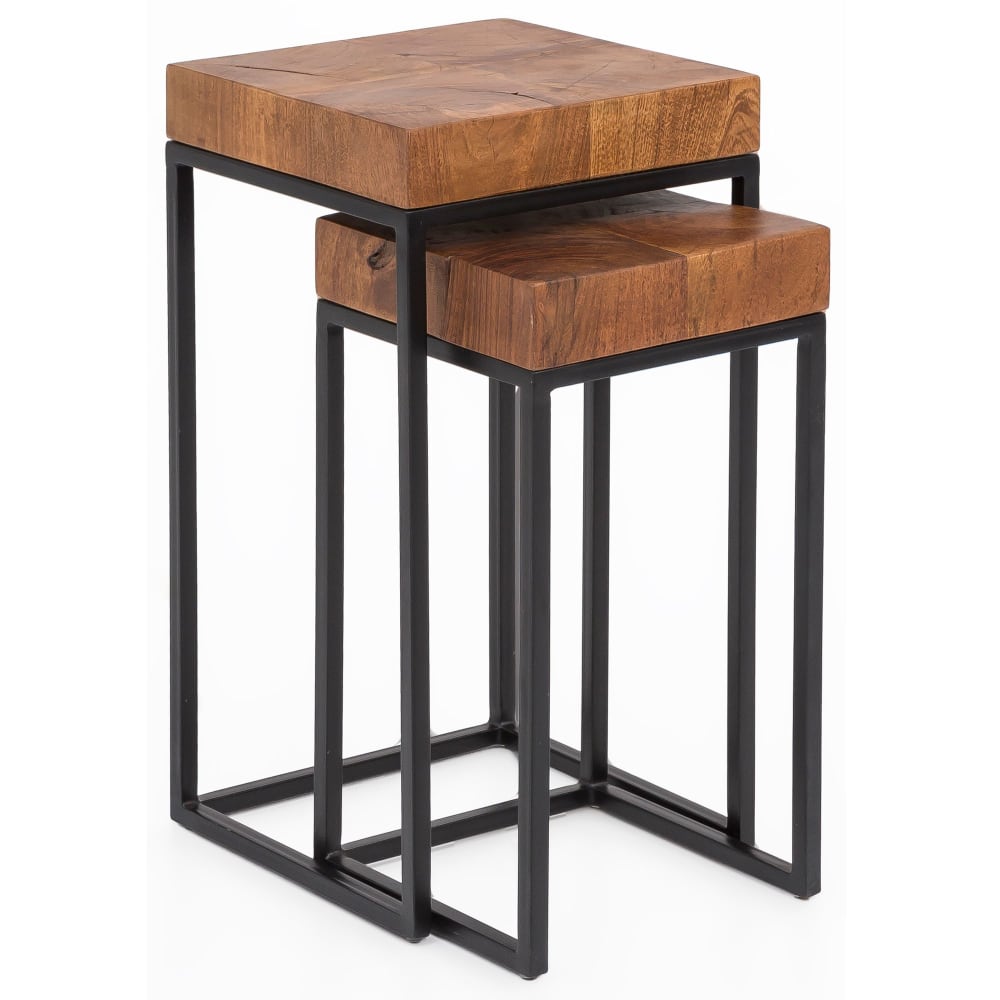 FineBuy, tables gigognes en bois, photo du marchand