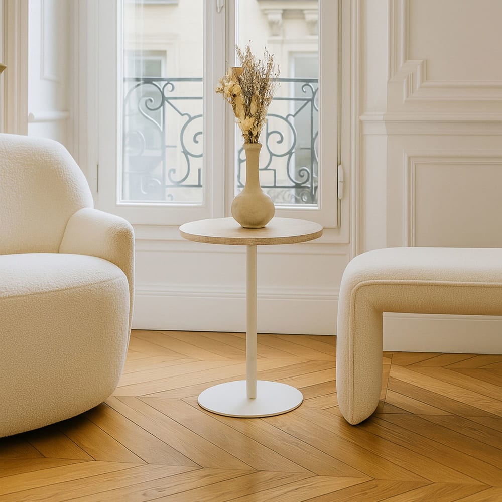 Now’s Home, table d’appoint en métal, photo du marchand