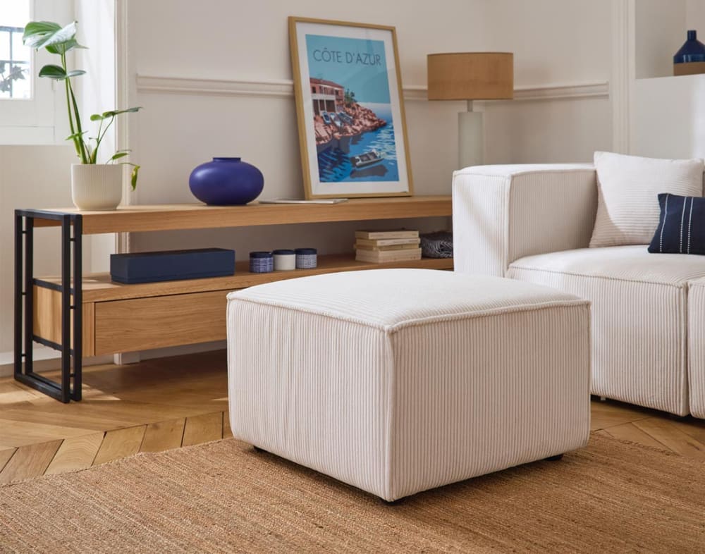 Best Mobilier, pouf en tissu ou velours, photo du marchand