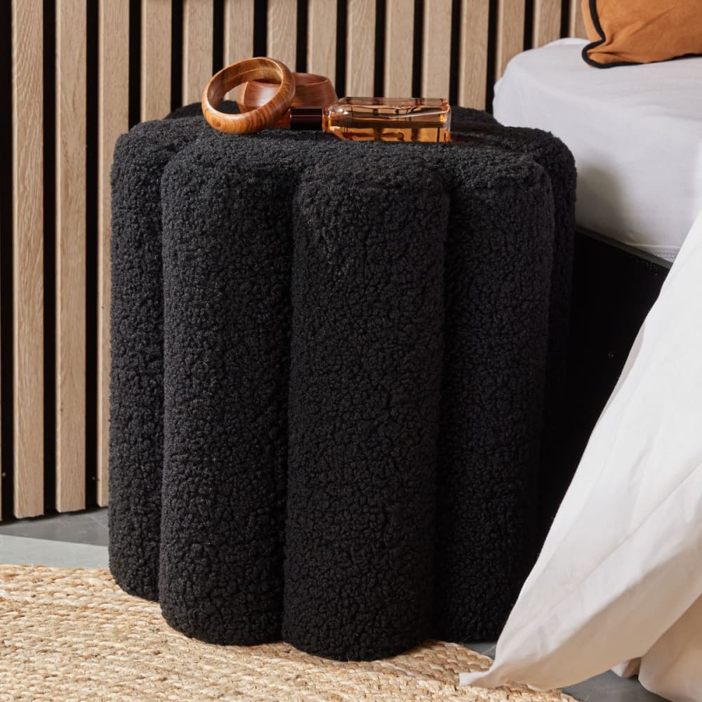 Factory, pouf en tissu ou velours, photo du marchand