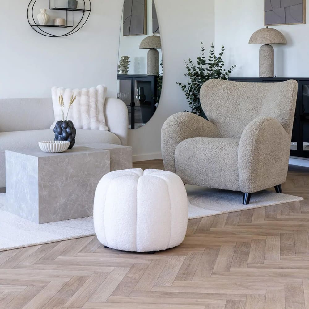 Altobuy, pouf en tissu ou velours, photo du marchand
