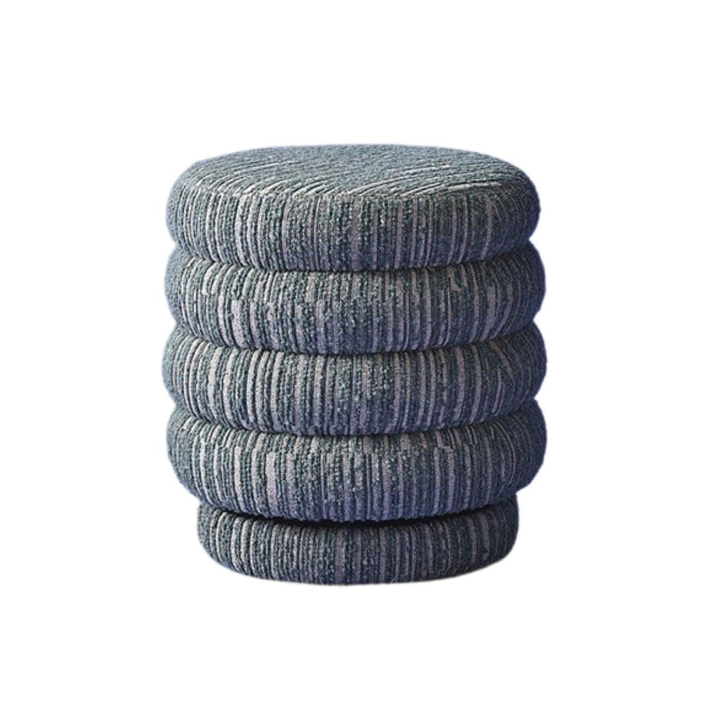 Signature, pouf en tissu ou velours, photo du marchand