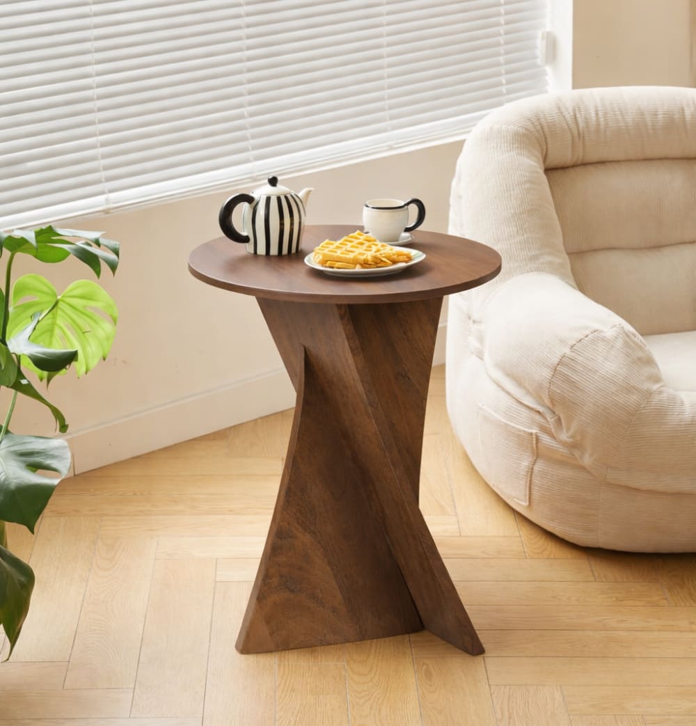 Nordlys, table d’appoint en bois massif, photo du marchand