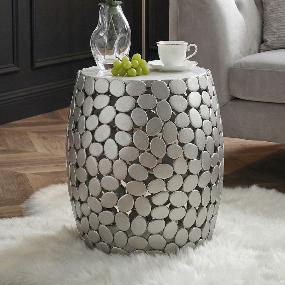 FineBuy, table d’appoint en marbre, photo du marchand