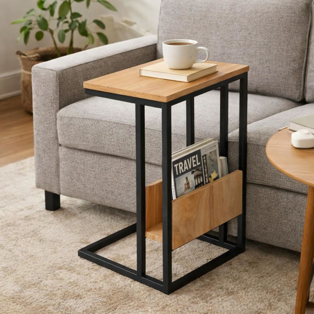 Pier Import, table d’appoint en bois, photo du marchand