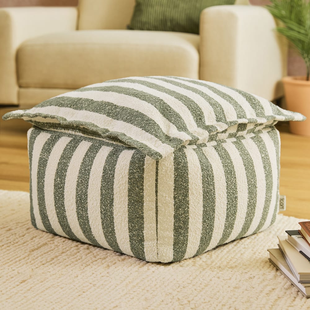 Icon, pouf en tissu ou velours, photo du marchand