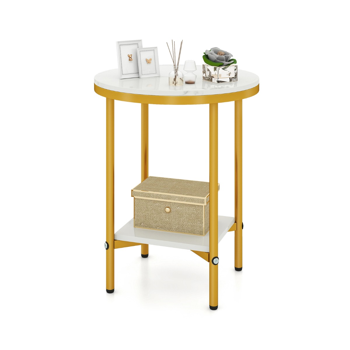 Costway, table basse en marbre, photo du marchand