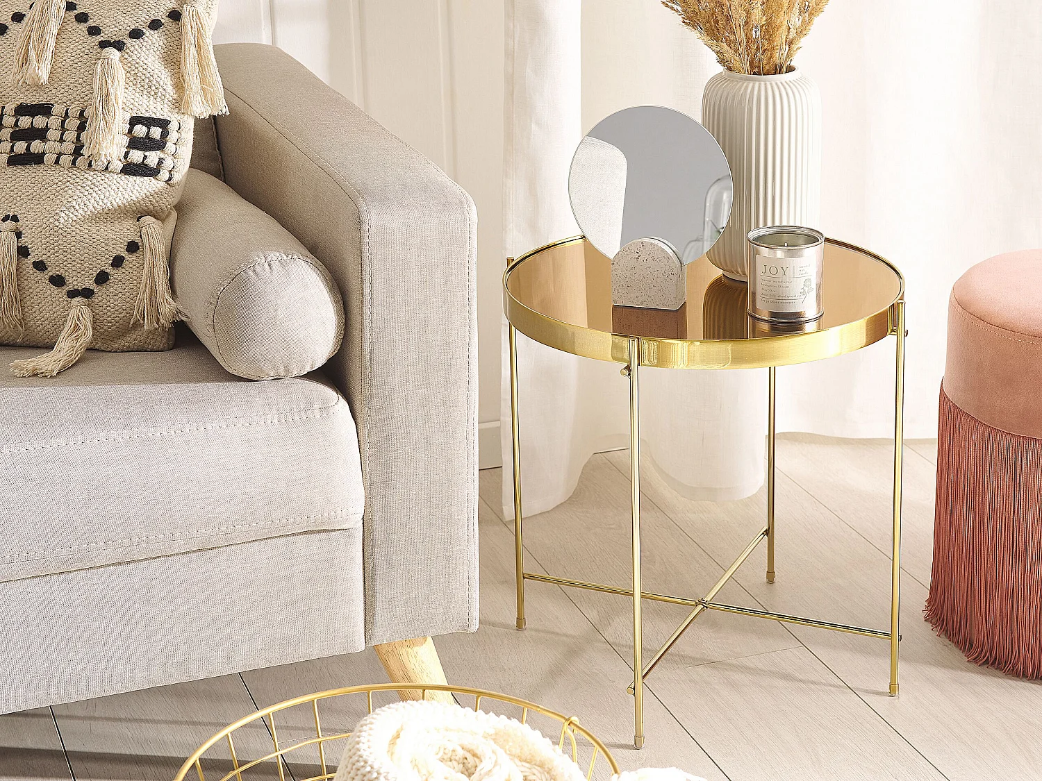 Beliani Lucea, table d’appoint en verre, photo du marchand