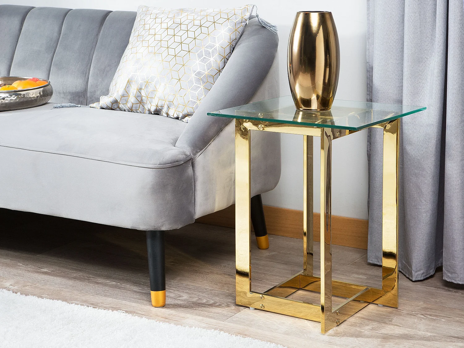 Beliani Crystal, table d’appoint en verre, photo du marchand