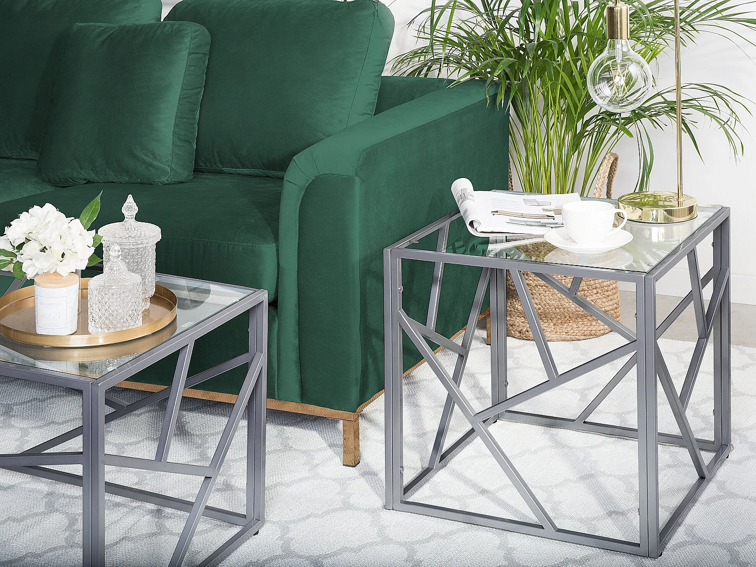 Beliani Orland, table d’appoint en verre, photo du marchand