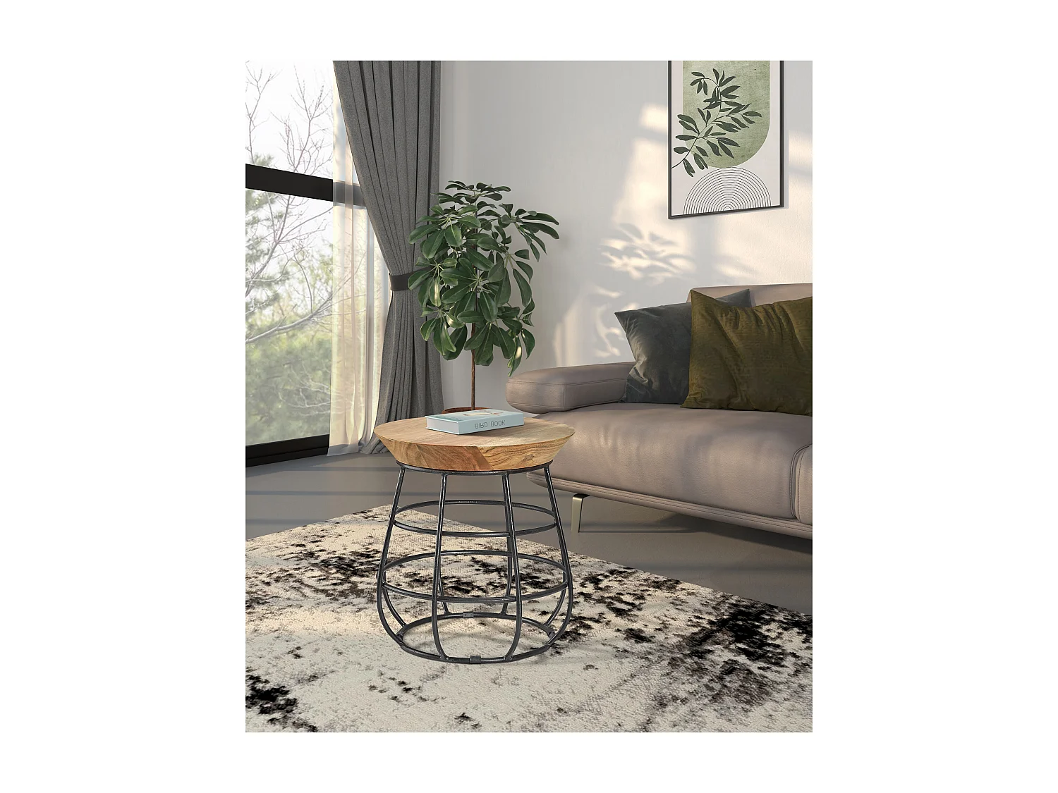 Loft24, table d’appoint en bois, photo du marchand